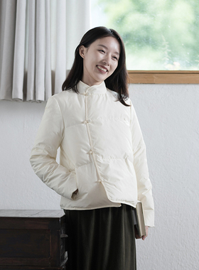 23QDA-245【独白】前世今生复古轻中式立领短款羽绒服