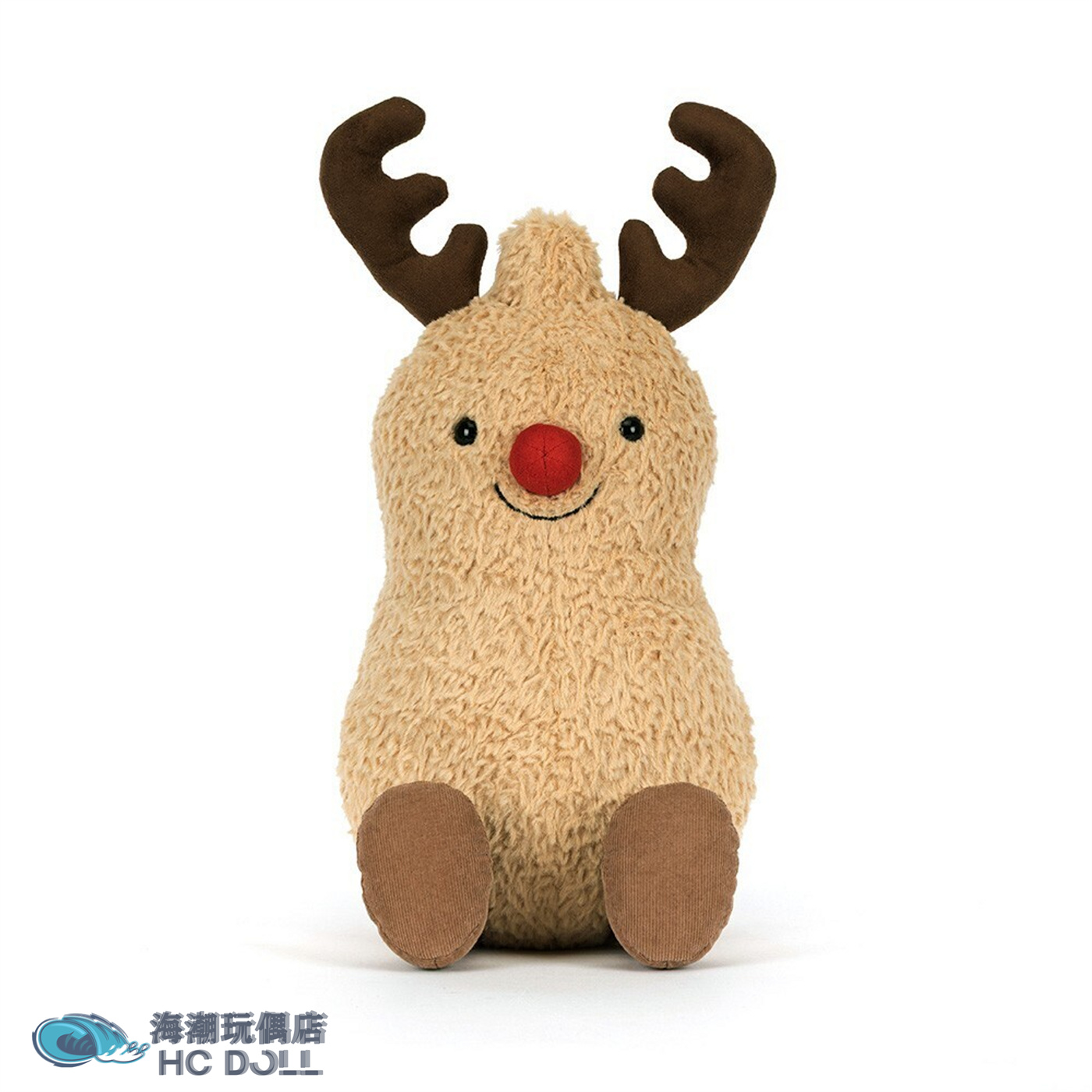 Jellycat英国趣味驯鹿花生圣诞节毛绒玩具安抚玩偶公仔娃娃礼物