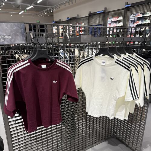 ADIDAS阿迪达斯2026女子运动休闲修身短袖T恤上衣KY5092 KY5093