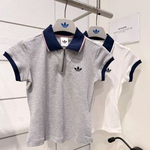 ADIDAS阿迪达斯2026女子运动休闲修身短袖T恤POLO衫上衣KS7357 58