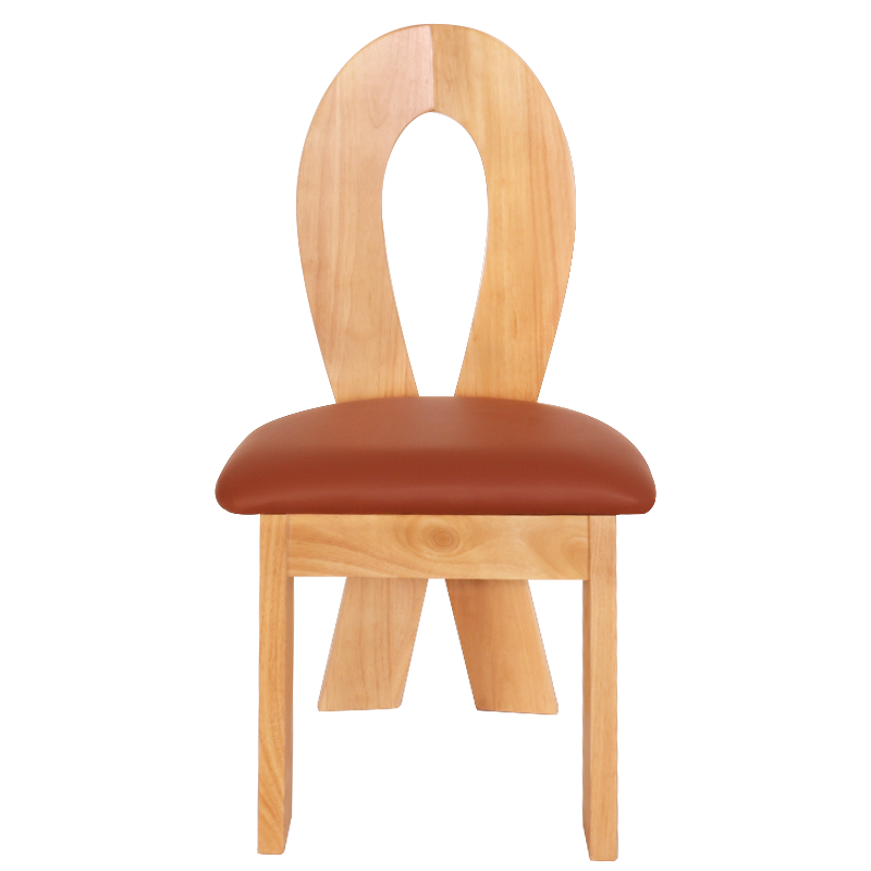 中古实木餐椅轻奢人鱼椅法式家用椅复古靠背椅化妆原木民宿餐厅椅