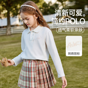 JSTR02367F 烈儿725粉丝节 女童长袖 T恤百搭儿童跑步Polo衫