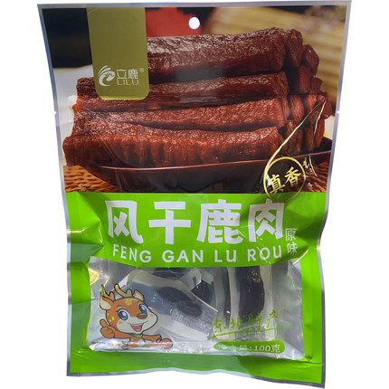 长白山特产礼立鹿风干鹿肉脯即食原味五香香辣鹿肉熟食真空小包装