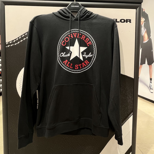 converse匡威男女经典款大logo连帽套头抽绳休闲卫衣10025469-A01