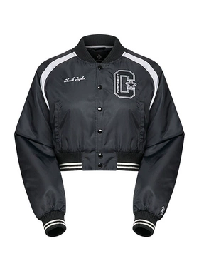 正品CONVERSE匡威新女复古学院风棒球服短款外套10027978-A01-A02