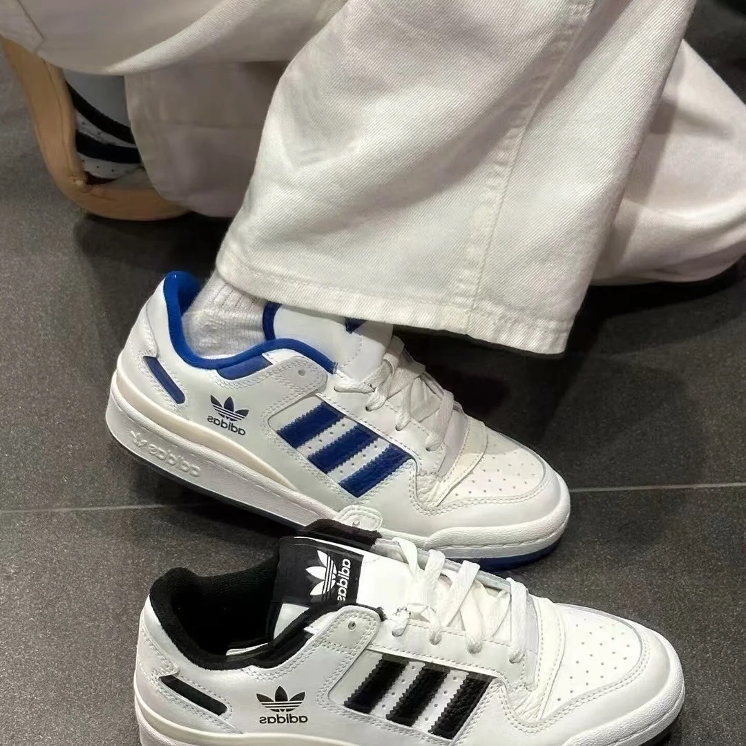 Adidas三叶草25年秋男女低帮Forum低帮拼色篮球板鞋IH7829 IH7830