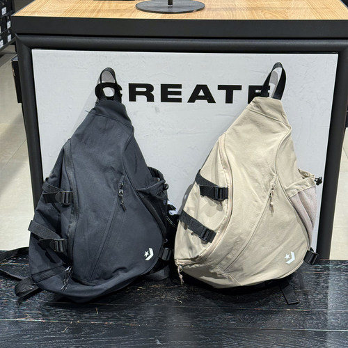 正品匡威箭筒通勤运动斜挎包