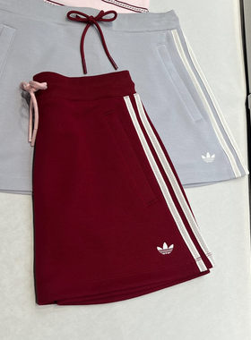 Adidas三叶草26年夏季女款经典款运动短裙A字裙带打底裤LF4636