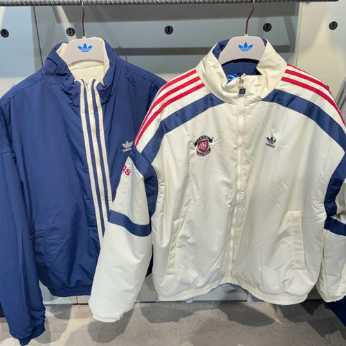 三叶草男女立领两面穿保暖棉服