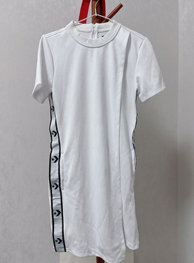 正品匡威converse断码发黄女款串标短袖白色裙10006743-A01