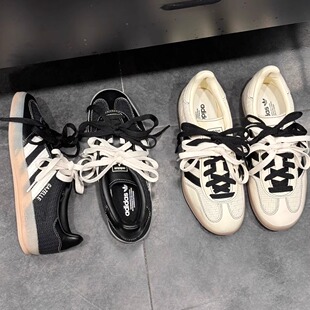 Adidas三叶草GAZELLE 德训T头鞋 JQ7084 JS1418 INDOOR编织运动板鞋