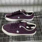 低帮滑板鞋 CONVERSE匡威ONE 黑樱桃色帆布款 PRO A07321c STAR