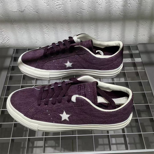 CONVERSE匡威ONE STAR PRO 黑樱桃色帆布款低帮滑板鞋A07321c