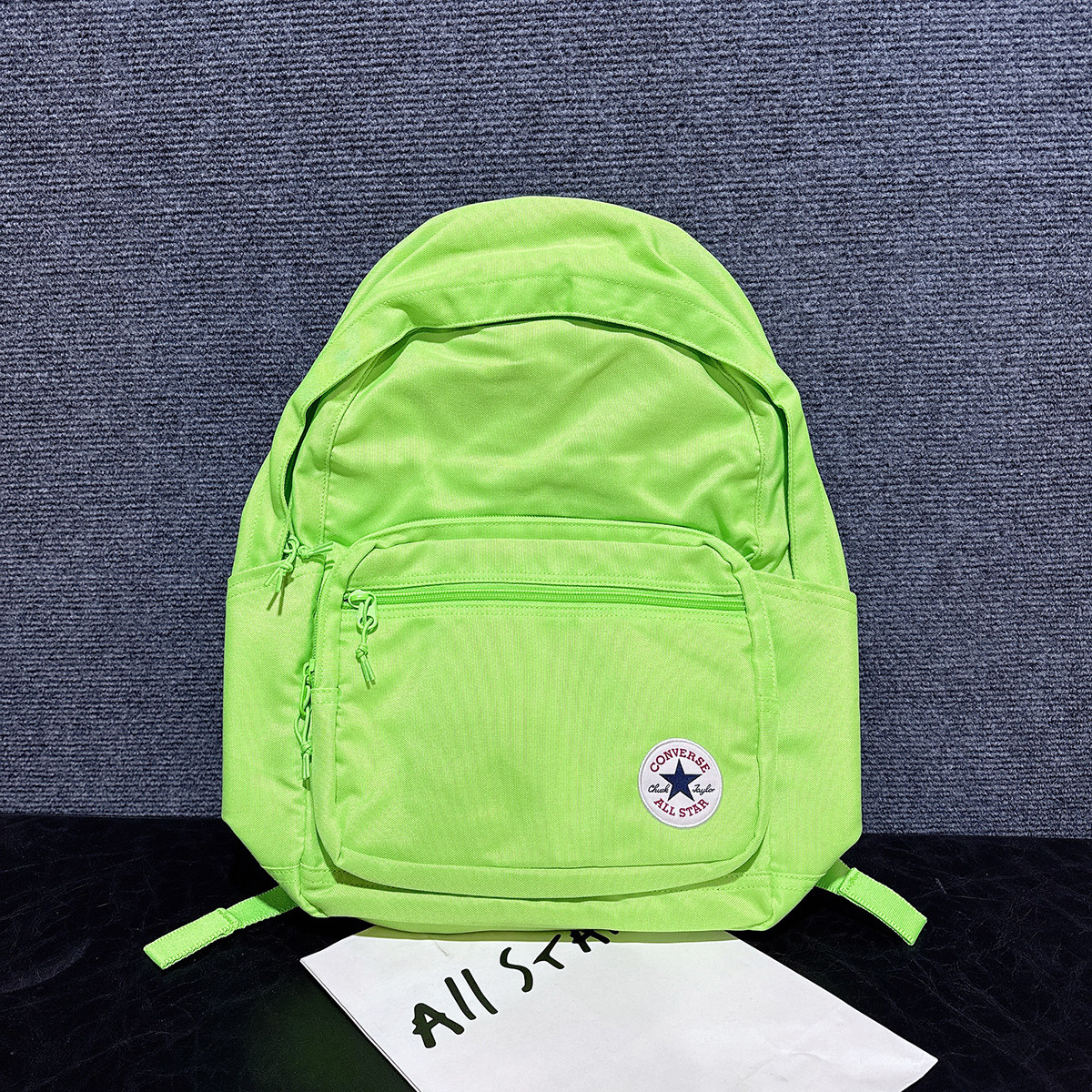 正品converse匡威 男女苹果绿荧光绿双肩背包书包UA5796-FA5