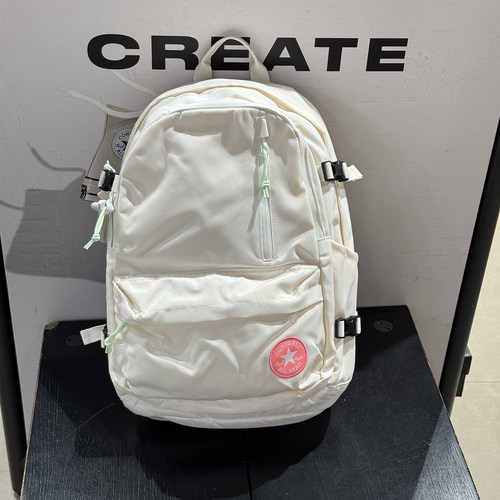 正品匡威白色冰激凌学生双肩包