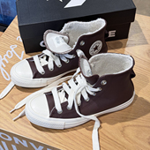 男女情侣高帮休闲运动皮面加绒板鞋 正品 CONVERSE匡威新款 A07946C