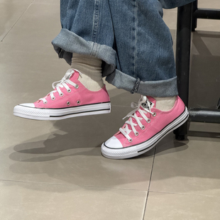 正品CONVERSE匡威  经典款All Star蜜桃芭比粉色低帮帆布鞋M9007C