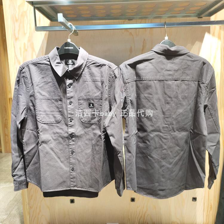 컨버스 가을 남성 우븐 워싱 셔츠 워크 재킷 10022012-A02-A03