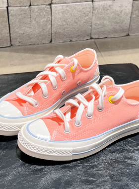 匡威converse1970S嫩粉色雏菊低帮帮复古休闲帆布鞋A09107c