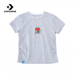 Converse匡威26夏女子运动短袖宽松舒适透气圆领T恤衫 WCK173-G59