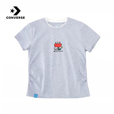 Converse匡威26夏女子运动短袖宽松舒适透气圆领T恤衫 WCK173-G59