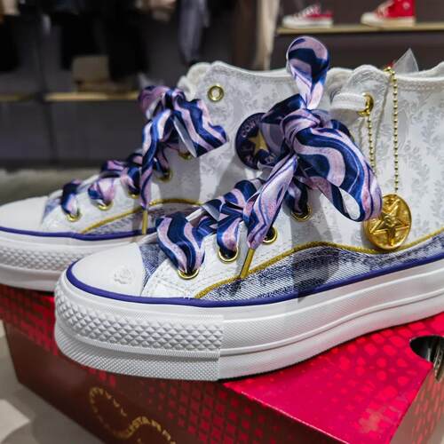 ALLSTAR联名牛仔蓝白拼色帆布鞋