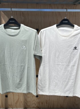 正品converse匡威 男女款星箭刺绣经典款短袖T恤10023876-A18-A19
