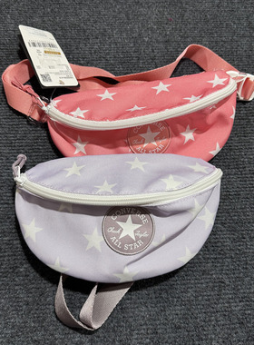 CONVERSE正品匡威斜挎包深粉西瓜红浅紫色星星10022528-A09-A10