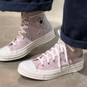 A12511C 女子1970S可爱女生珍珠粉色高帮帆布鞋 正品 converse匡威