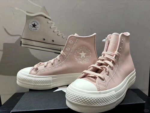 匡威女手工感缝线经典厚底鞋