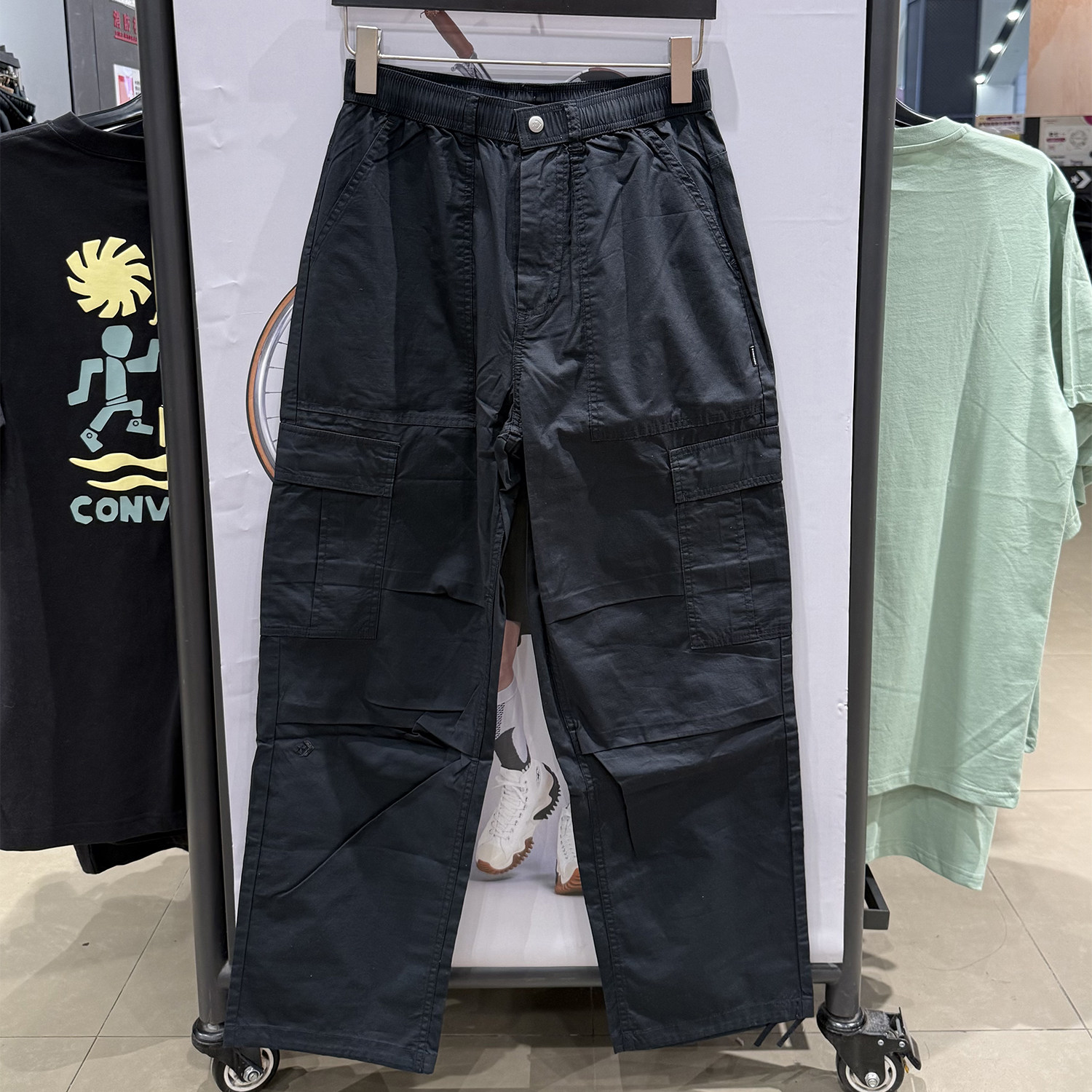 匡威男薄款透气速干抽绳运动长裤