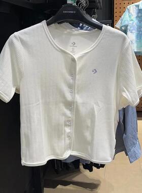 正品converse匡威女子短袖运动休闲针织上衣T恤 10023394-A01-A02