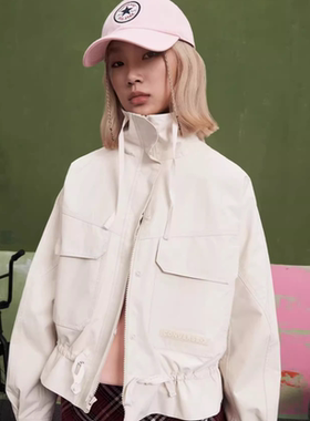 正品Converse匡威女子运动休闲立领拉链夹克外套10026915-A02-A01