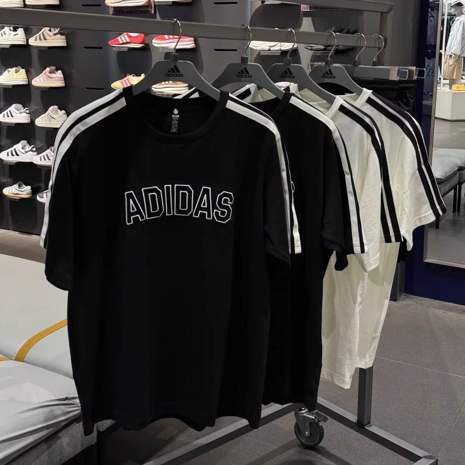 Adidas阿迪达斯男女夏季字母logo三条纹宽松短袖T恤KB9135 KC2837,运动服/休闲服装,运动T恤,淘宝优惠券,粉丝福利购,淘宝优惠卷