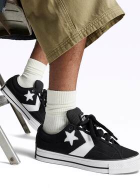 正品CONVERSE匡威 Puff Player星箭大logo男女帆布滑板鞋A11483C