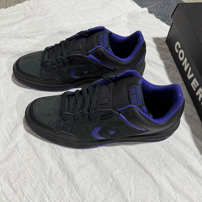 Converse匡威黑紫色男女款板鞋