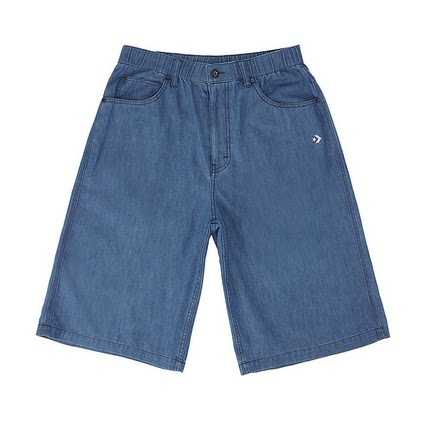 正品CONVERSE匡威 夏季男款百搭牛仔复古休闲短裤MCH632-UHD-UHA