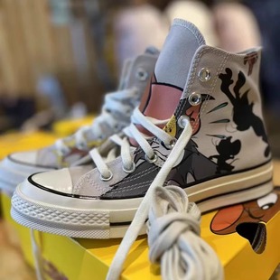 正品converse匡威 男女款1970S猫和老鼠联名高帮帆布鞋 A15111C