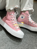 正品 A10084C Lift爱心粉色高帮厚底帆布鞋 CONVERSE匡威All Star