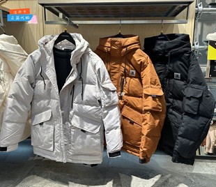 正品Converse匡威 23款男中长款连帽保暖羽绒服10025249-A03-A01