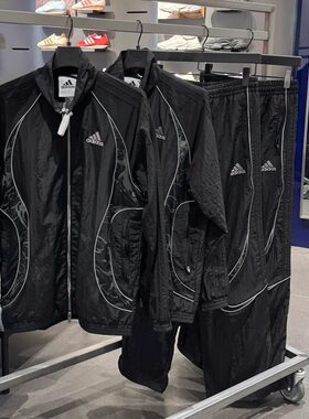 adidas足球风剪裁反光运动夹克