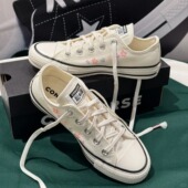 All Star 女子时尚 CONVERSE匡威 刺绣小花低帮休闲帆布鞋 A10149C