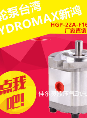 台湾HYDROMAX新鸿 厂家直销 HGP-22A-F1616R高压双联齿轮液压油泵