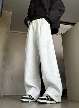 HN潮牌-【重磅高克重】廓形感卫裤美式高街男女百搭休闲痞帅ins裤