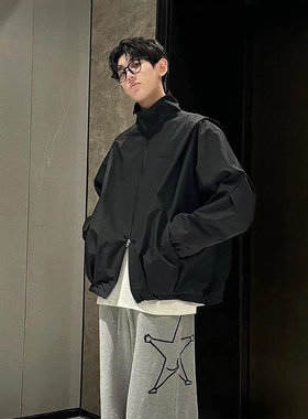 HN潮牌-新款立领宽松机能风夹克情侣户外休闲百搭痞帅外套冲锋衣