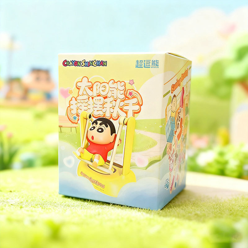 正版蜡笔小新盲盒摆件潮流车载