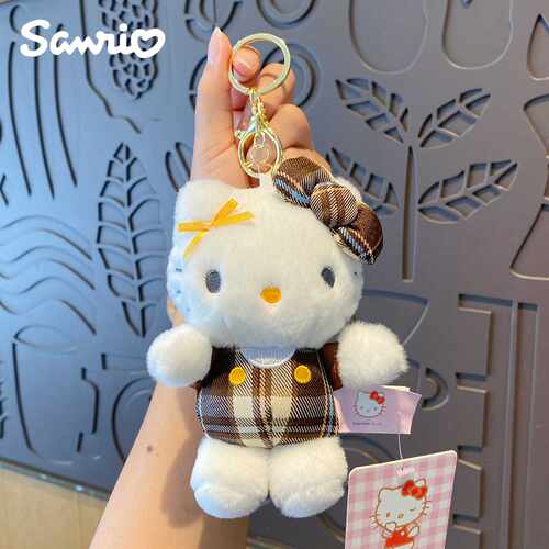 正版HelloKitty毛绒玩具钥匙扣