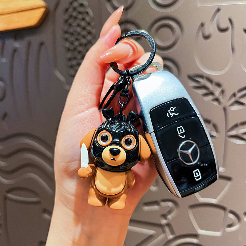 原创盗贼汪阿祖喵搞怪钥匙扣可爱