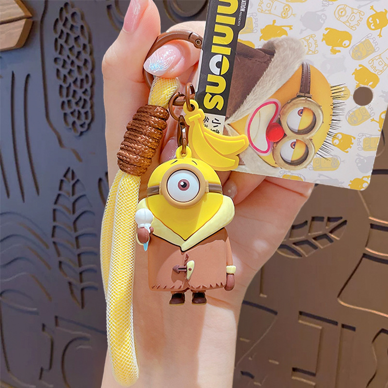 正版卡通小黄人公仔钥匙扣情侣可爱书包挂件汽车钥匙链小礼品