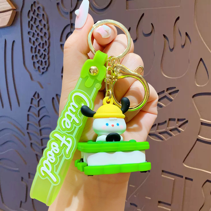 创意卡通萌趣美食小车车钥匙扣学生包包挂件汽车钥匙链小礼品